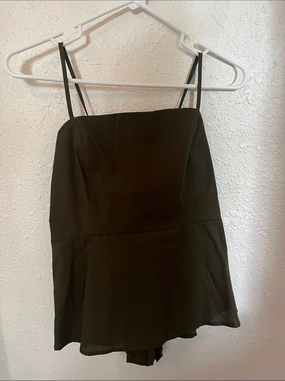 Women's Olive Green Spaghetti Strap Top